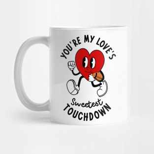 Valentine's Day Football Couple Rugby Sports Love Mug